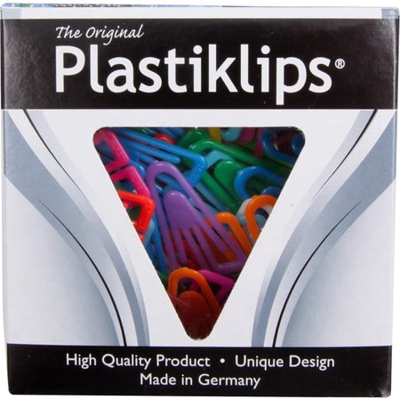 PLASTIKLIPS Plastiklips Paper Clips, Assorted Sizes + Colors, PK945 LP-3150
